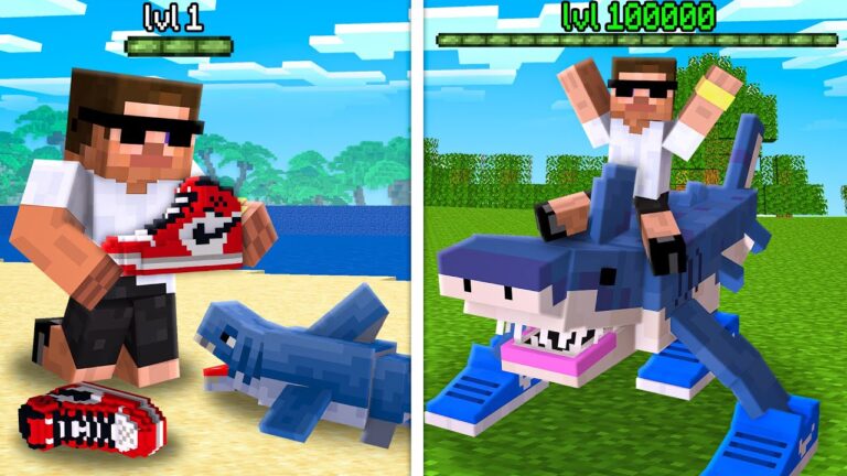 Evolution of Italian Brainrot Tralalero Shark in Minecraft..