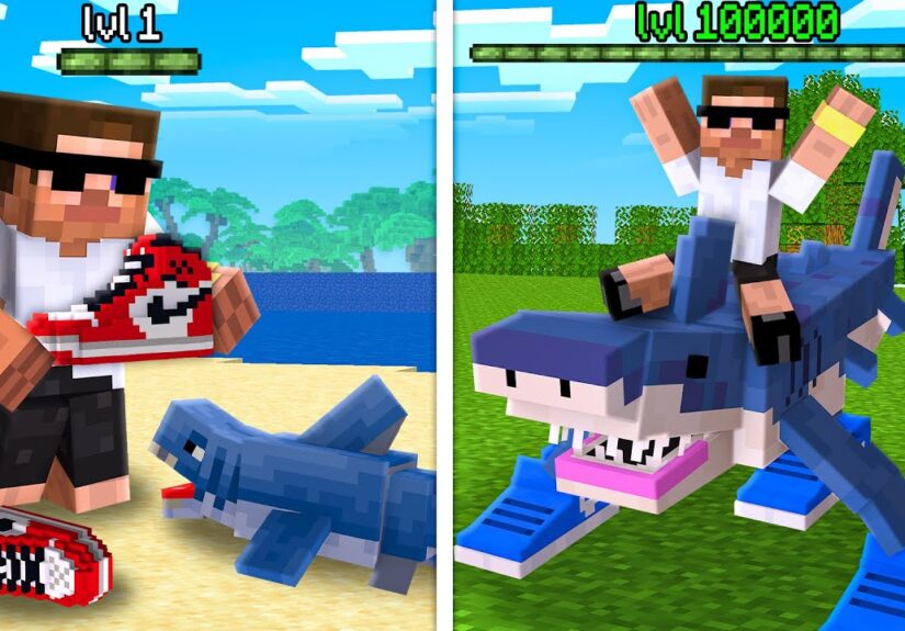 Evolution of Italian Brainrot Tralalero Shark in Minecraft..