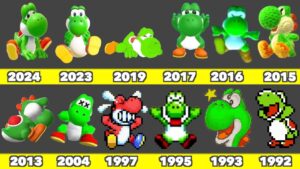 Evolution of Yoshi Death & Game Over Graphics in Nintendo