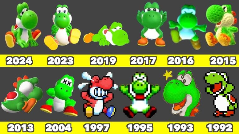 Evolution of Yoshi Death & Game Over Graphics in Nintendo