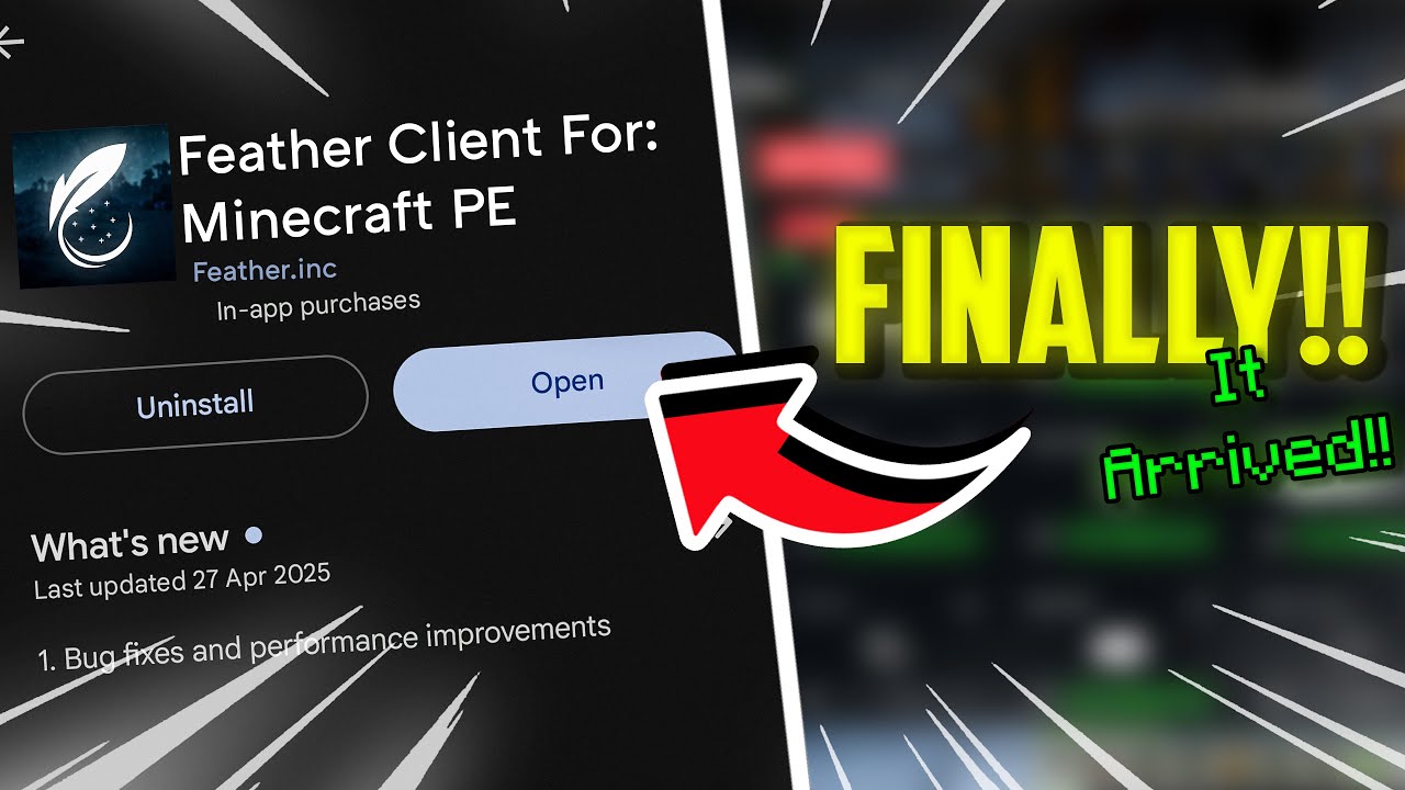 *FINALLY* Feather Client Launched For Minecraft PE! | *Lag Fix*