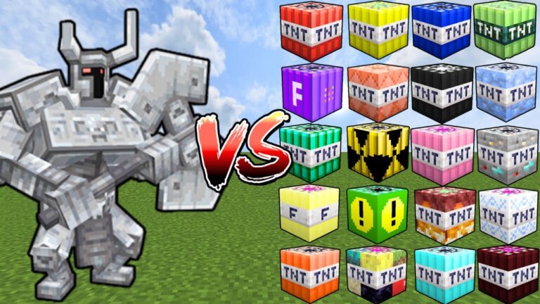 Ferrous Wroughtnaut vs ALL TNT | Minecraft Mob Battle