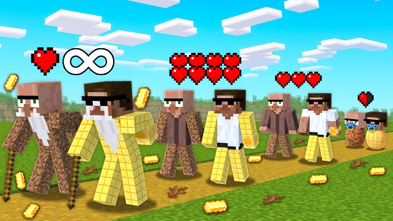 From Birth to Death of Gold and Dirt in Minecraft..