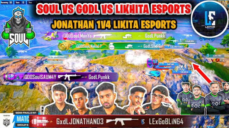 😱💀 GODL vs SOUL vs Le 🤯 Jonathan 1v4 Likita