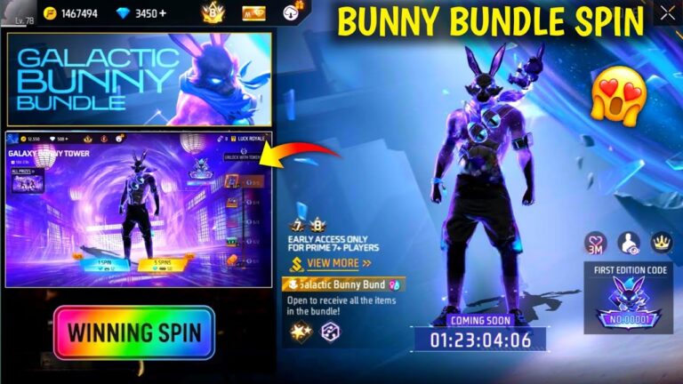 Galactic Bunny Bundle Spin🔥 | New Bunny Bundle Free Fire