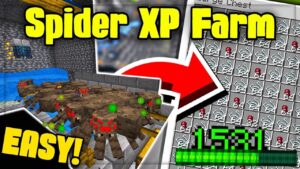 How to Build Easiest Spider Spawner XP Farm Tutorial -
