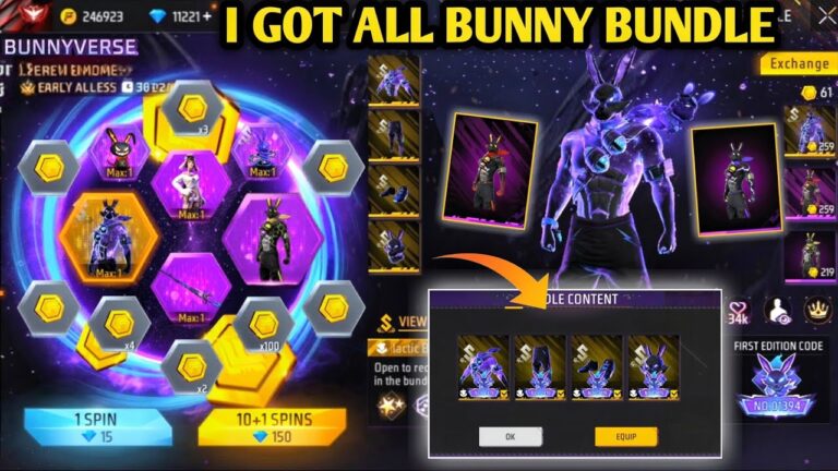 I GOT ALL BUNNY BUNDLE EVENT| FREE FIRE NEW EVENT|