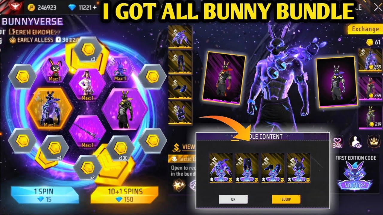 I GOT ALL BUNNY BUNDLE EVENT| FREE FIRE NEW EVENT|