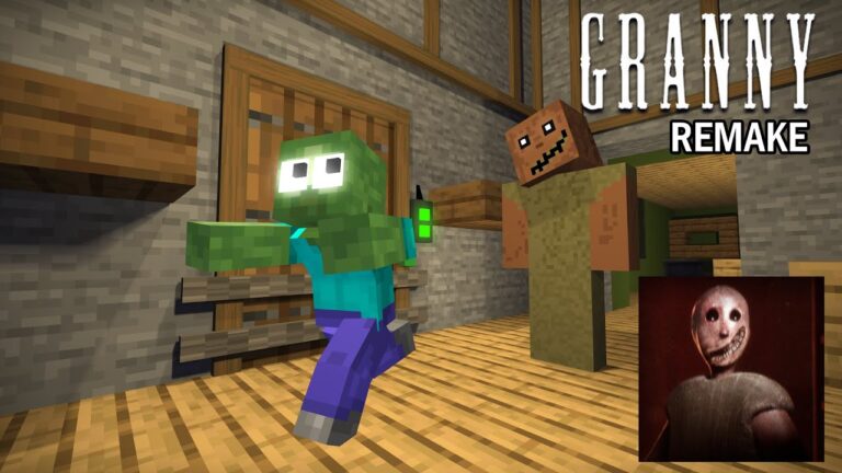 MONSTER MOBS GRANNY REMAKE ESCAPE CHALLENGE MINECRAFT ANIMATION