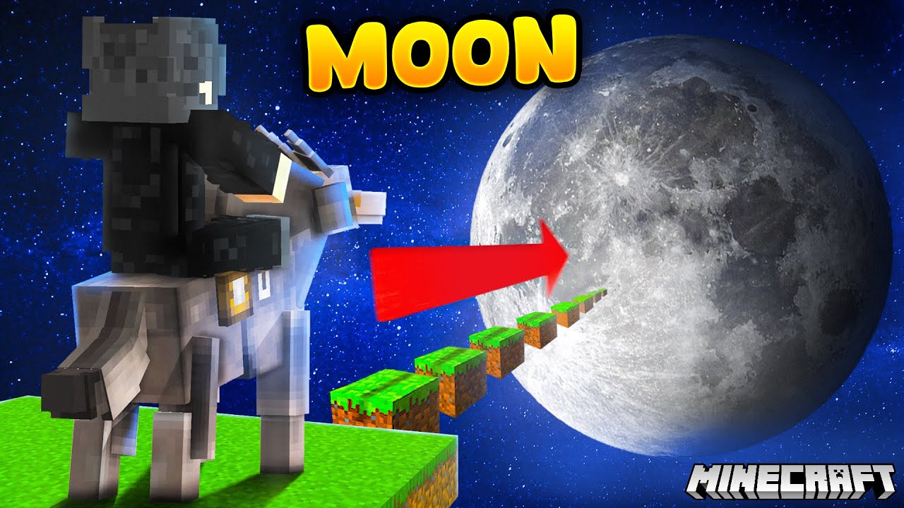 Minecraft But I Traveled to The Moon!