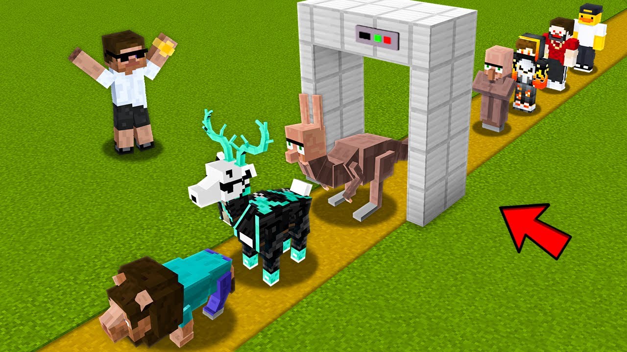 Minecraft But Youtubers become Animals..