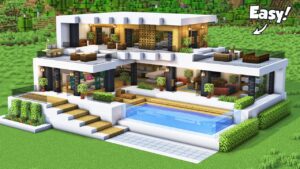 Minecraft: How to Build a Modern House Tutorial (Easy) #69