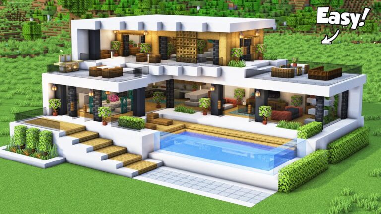 Minecraft: How to Build a Modern House Tutorial (Easy) #69