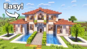 Minecraft: How to Build a Modern Mansion | Tutorial🏠