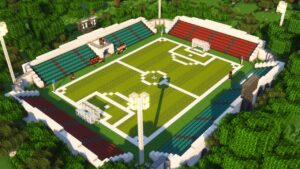 Minecraft: How to build a Football Stadium [Tutorial]