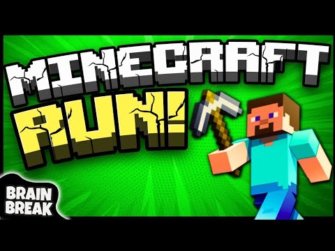 Minecraft Run | Brain Break | Brain Breaks for Kids