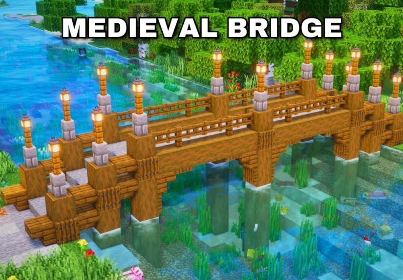 Minecraft: ULTIMATE Medieval Bridge Tutorial (how to build 1.21)
