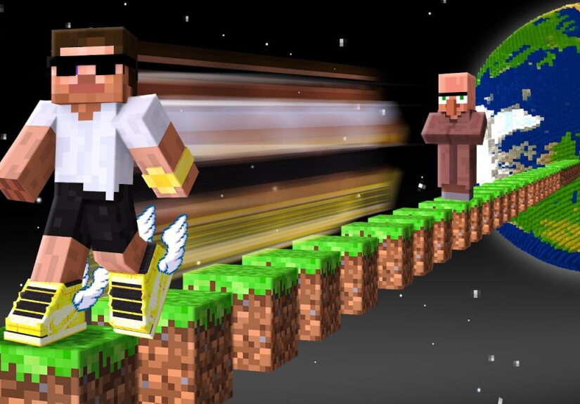 Minecraft but I Travel 10,000,000 Blocks !!