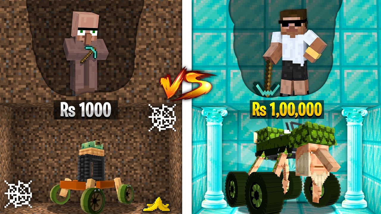 Mining Rare Brainrots Car with Doorbin in Minecraft..