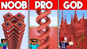 NOOB vs PRO : TNT BUILD BATTLE CHALLENGE!!
