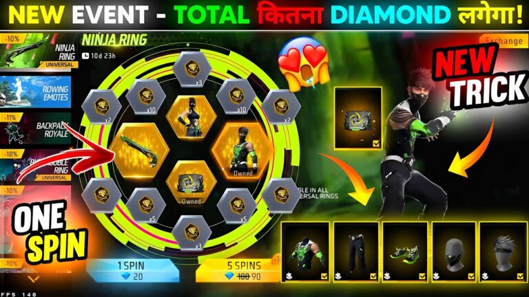 Ninja Ring Event Free Fire Spin | FF Ninja Ring