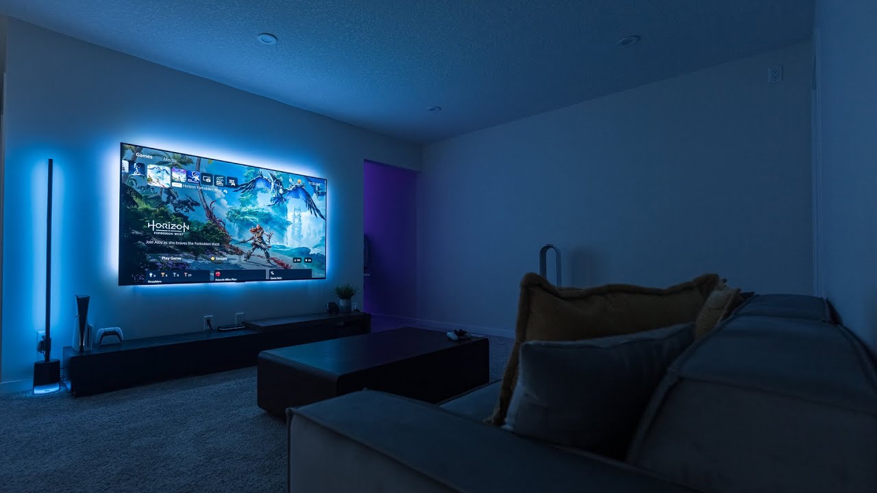 Putting together my new couch gaming setup! [83" oled tv