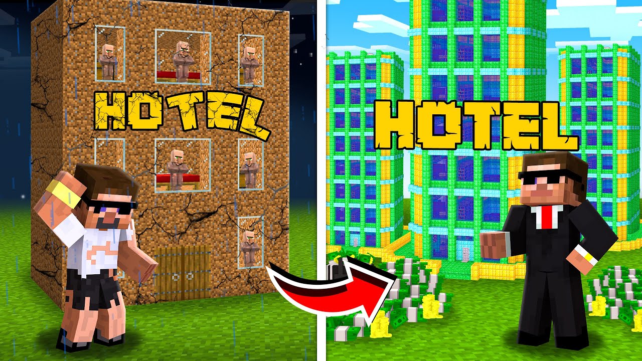 Upgrading One⭐hotel into Five⭐hotel in Minecraft...