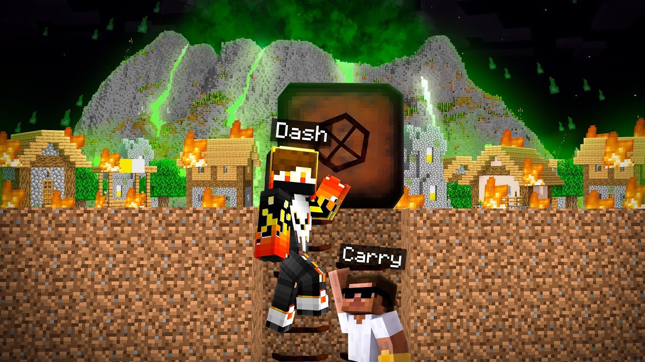 😨 We Created bunker to survive TOXIC LAVA In Minecraft