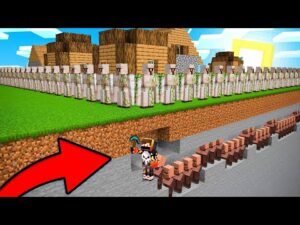 i INVADED GOLEMS Village in MINECRAFT.....