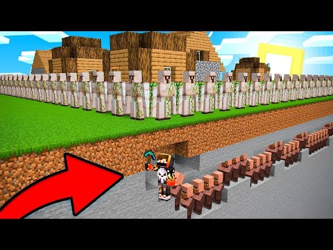 i INVADED GOLEMS Village in MINECRAFT.....