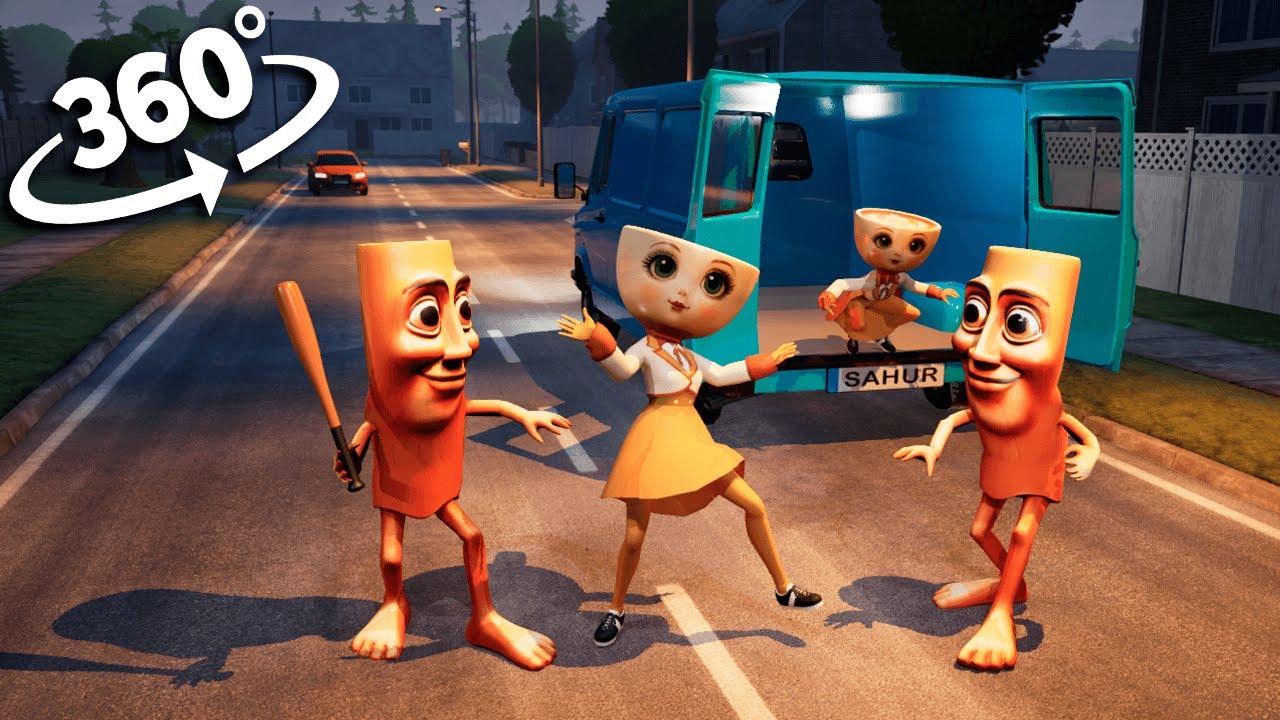 360° Ballerina Cappuccino Escape from Sahur in VR | 8K