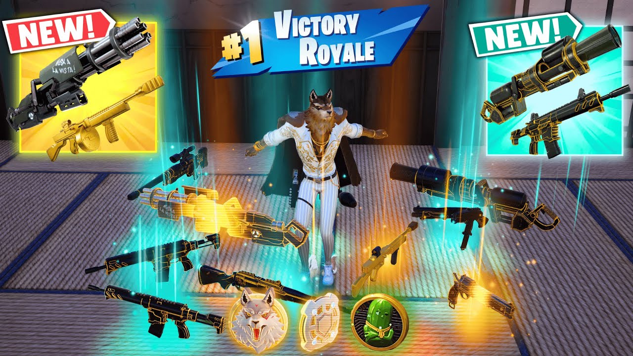 ALL MYTHIC AND EXOTIC GUNS IN FORTNITE (NEW! Fortnite Chapter