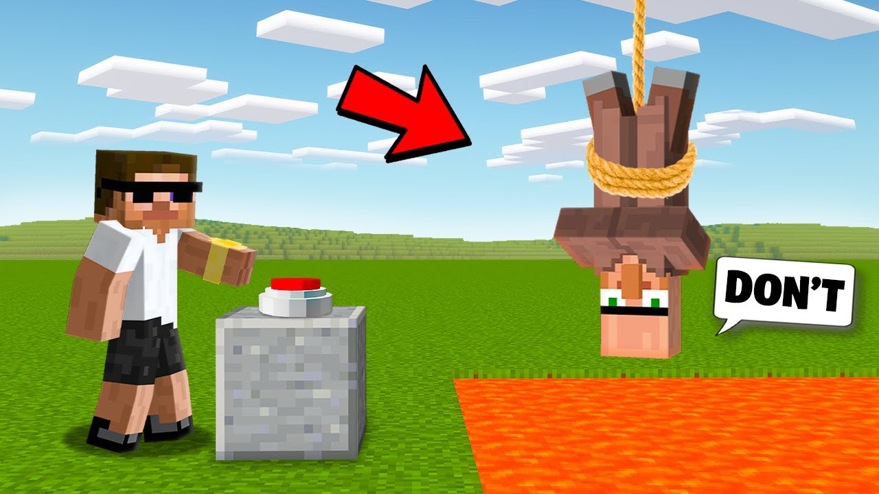 😱 DON'T PRESS THE WRONG BUTTON CHALLENGE IN MINECRAFT.