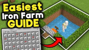 Easiest Iron Farm Minecraft Bedrock 1.21 (2025)