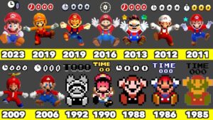Evolution of Super Mario Bros Time Up Death Animation Game
