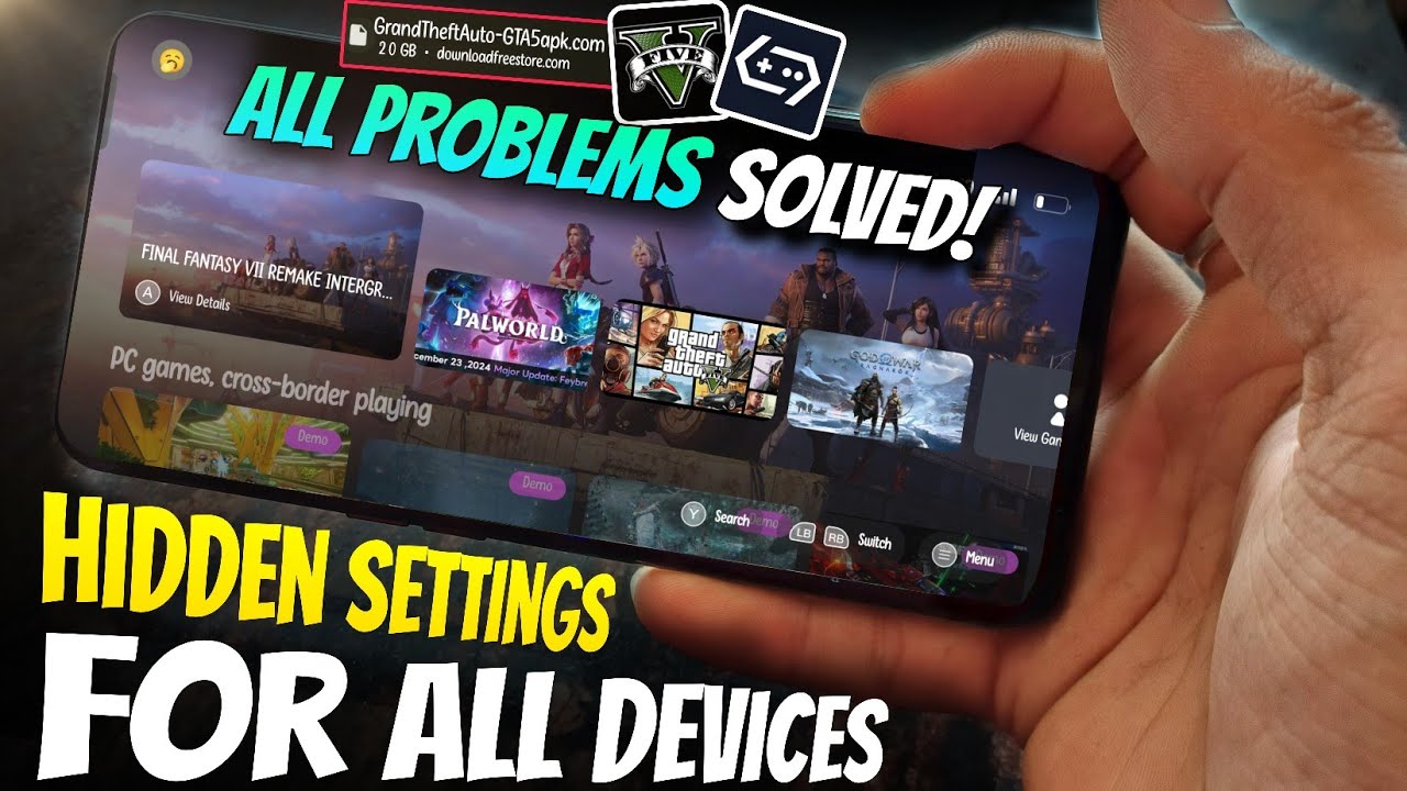 GameHub Emulator Hidden Settings To Play GTA 5 😍 |