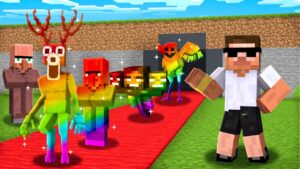 I Caught Rainbow Mobs with Doorbin in Minecraft..