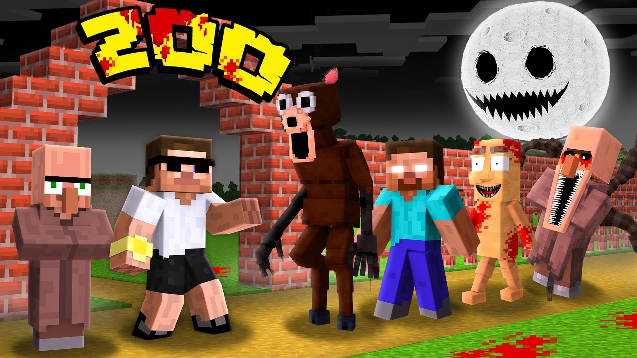 I Made a Zoo with Famous Scary Mobs in Minecraft..
