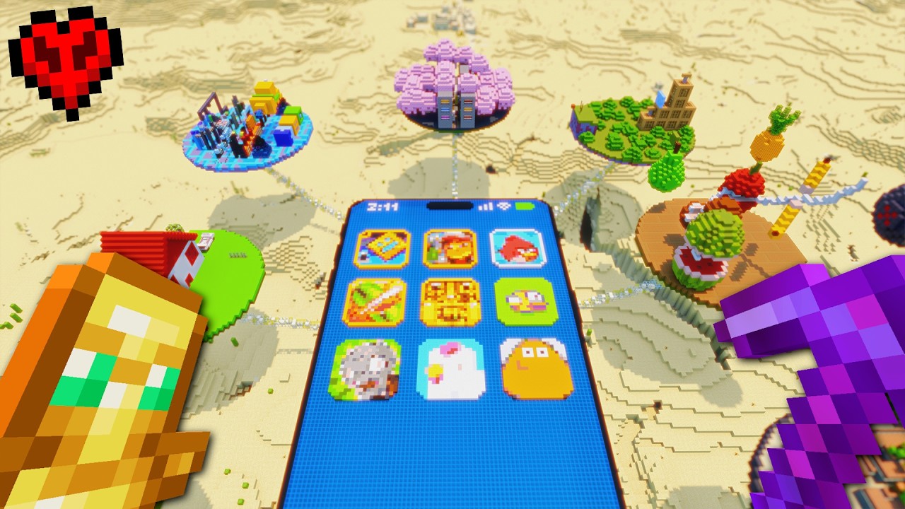 I Recreated OG Mobile Games in Minecraft Hardcore!