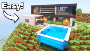 Minecraft: How to Build a Modern House with Pool |