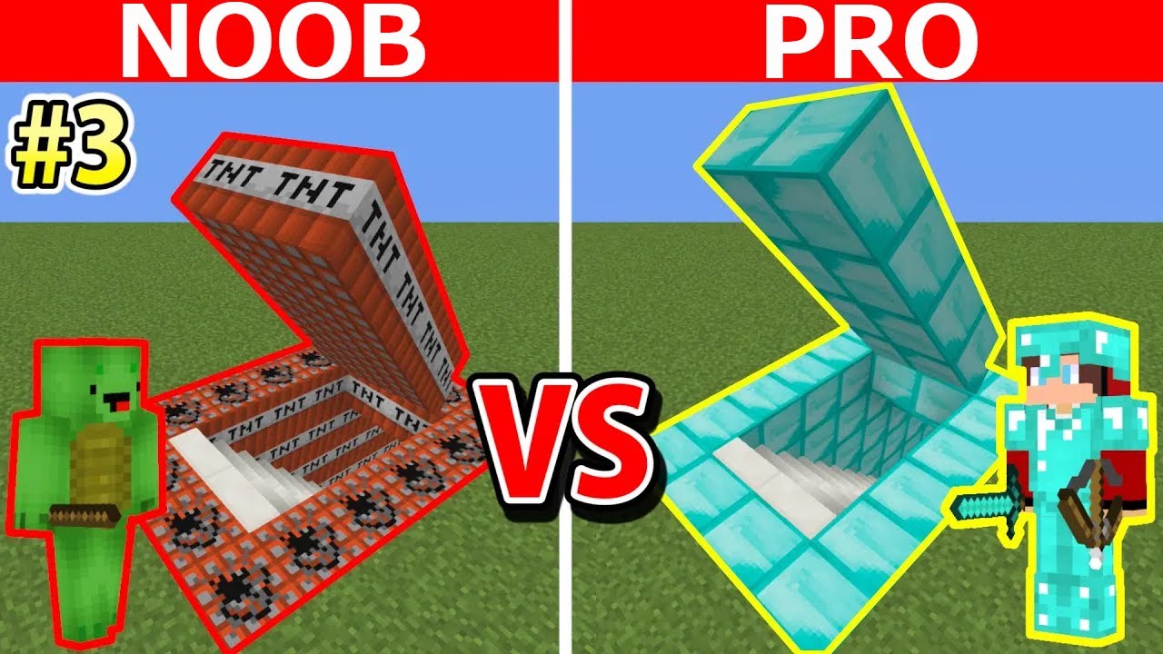NOOB vs PRO Episode 3: 100% INVISIBLE Secret Base BUILD