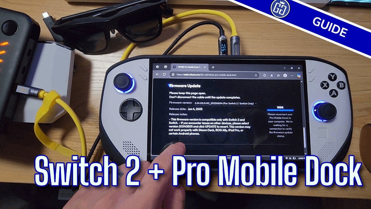 Nintendo Switch 2 with Viture Pro XR Glasses – Full