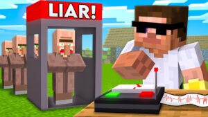 Using LIE DETECTOR to Troll Villager in Minecraft..