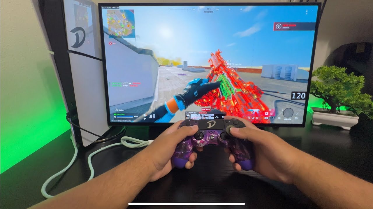 Warzone 4 but PS5 Slim + 1440p 120hz OLED Monitor😍