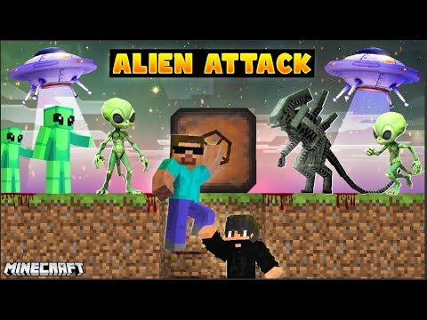 We Created BUNKER to Survive ALIEN ATTACK in Minecraft…