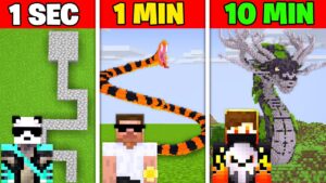 1 SEC VS 10 MIN SNAKE BUILD BATTLE !!!