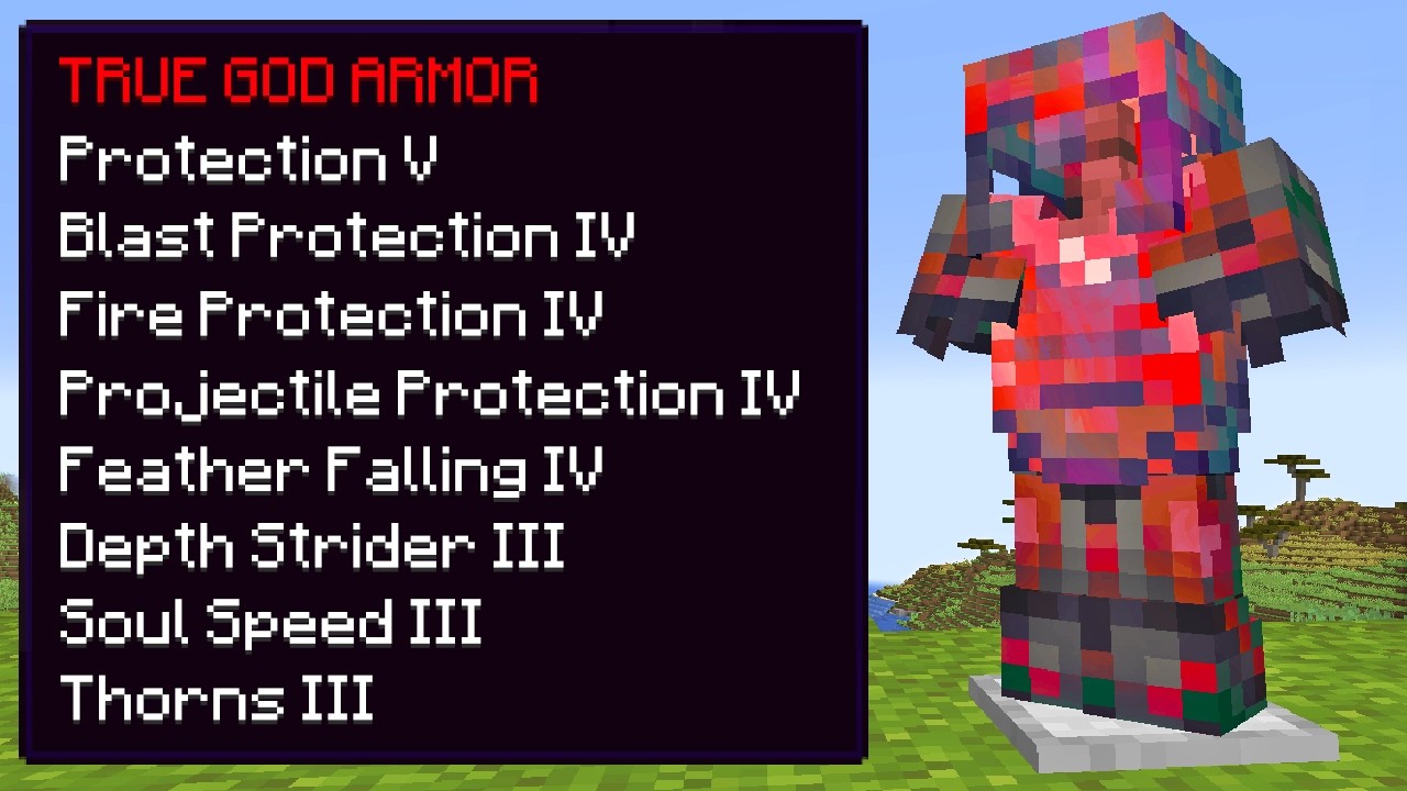 How I Got PROTECTION V Armor in Survival Minecraft...