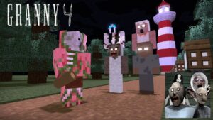MONSTER MOBS GRANNY 4 ESCAPE CHALLENGE MINECRAFT ANIMATION