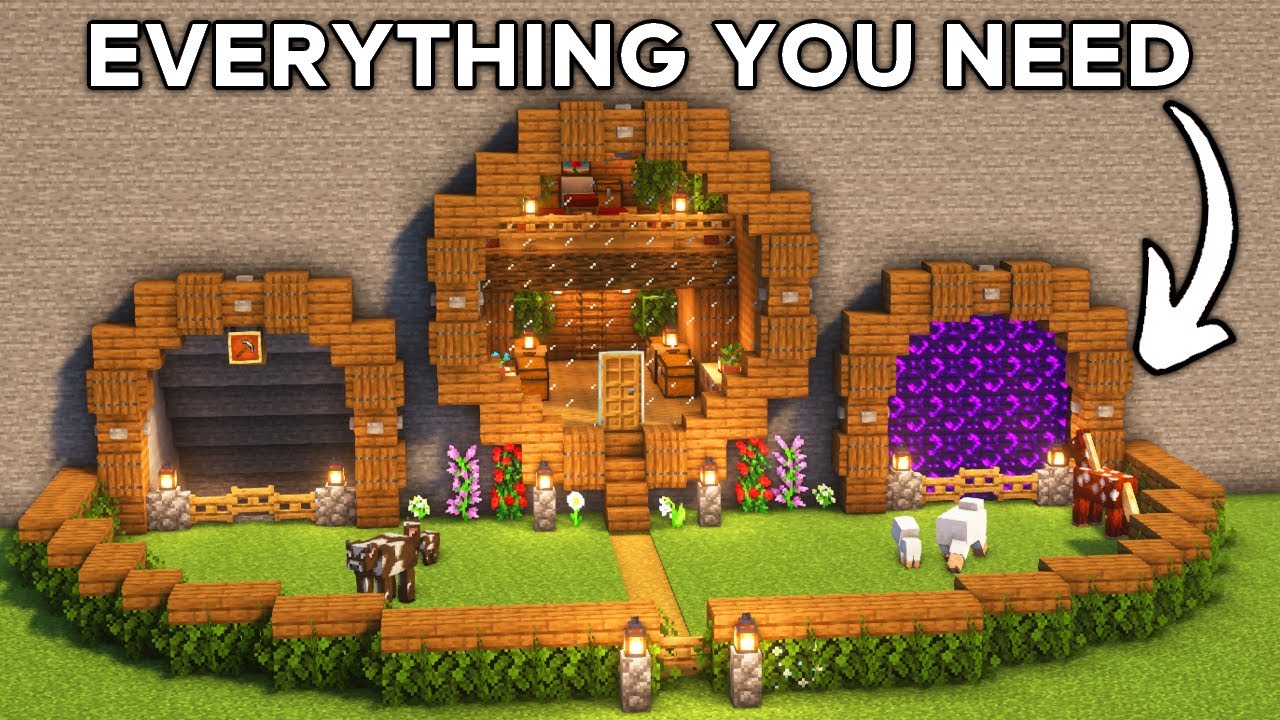 Minecraft: How to Build a Mountain House | Tutorial🏠