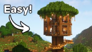 Minecraft: How to Build a Survival Treehouse | Tutorial🏠